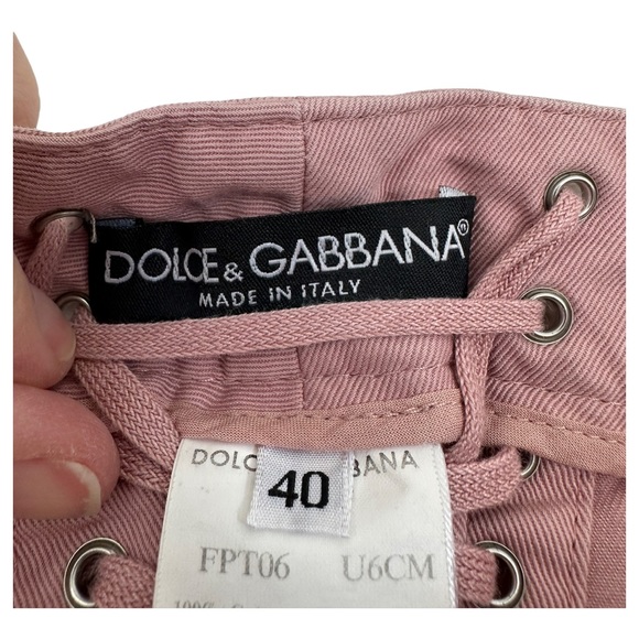 Dolce & Gabbana Vintage Pink Button Down Sailor Pants Jeans Size Italy 40 US 4 - Picture 10 of 16